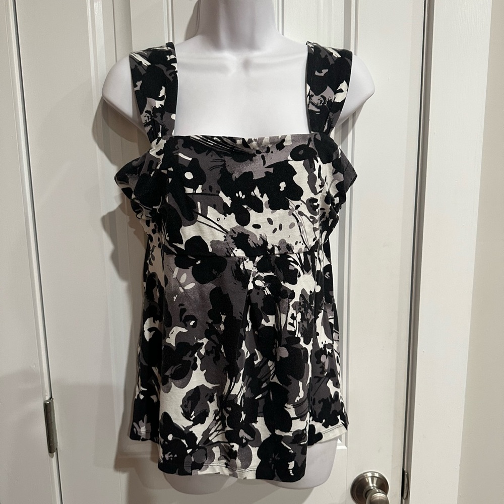 Ann Taylor Square Neck, Wide Strap Top, Size M